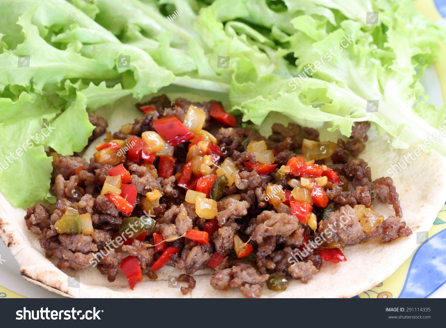 Healthy Beef Taco Salad
 Healthy Eating Grilled Beef Taco Ve ables Stock