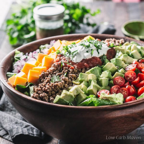 Healthy Beef Taco Salad
 Low Carb Taco Salad