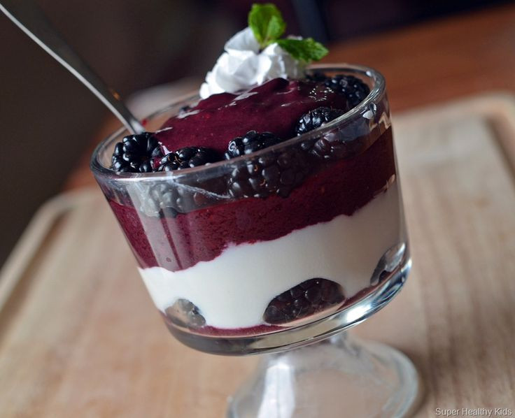 Healthy Berry Desserts
 Triple Layer Berry Sorbet