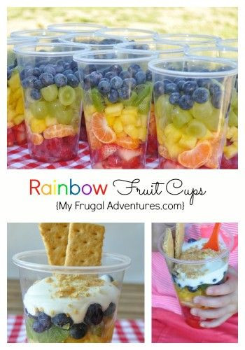 Healthy Birthday Snacks For School
 Rainbow Fruit Cups Healthy Snack for Children