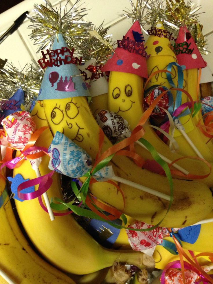 Healthy Birthday Snacks For School
 Party Bananas I made these super cute party bananas for