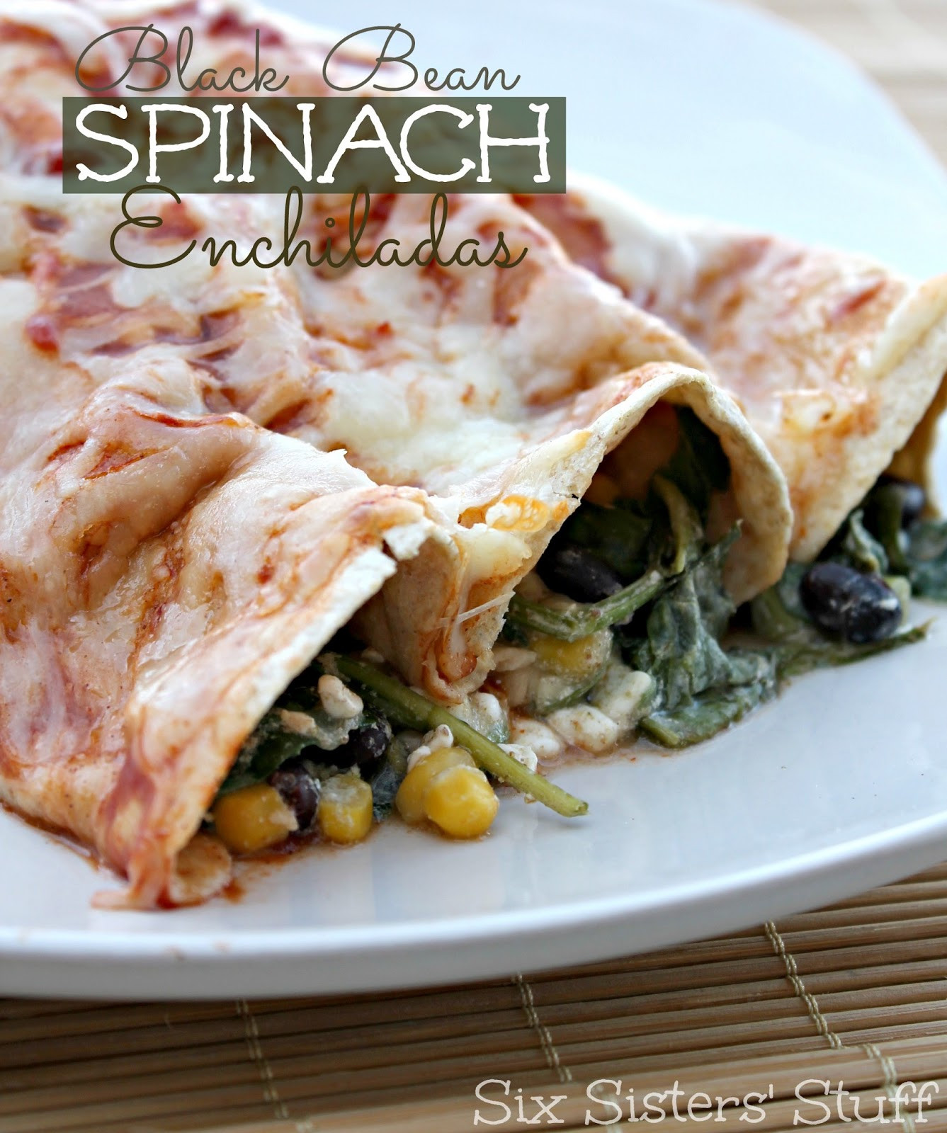 Healthy Black Bean Enchiladas
 Healthy Black Bean Spinach Enchiladas