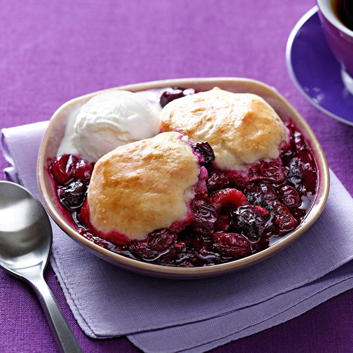 Healthy Blackberry Cobbler
 Healthy Triple Berry Cobbler Recipe