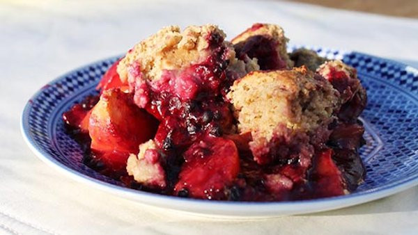 Healthy Blackberry Cobbler
 Vegan Dessert Recipe Healthy Blackberry Peach Cobbler