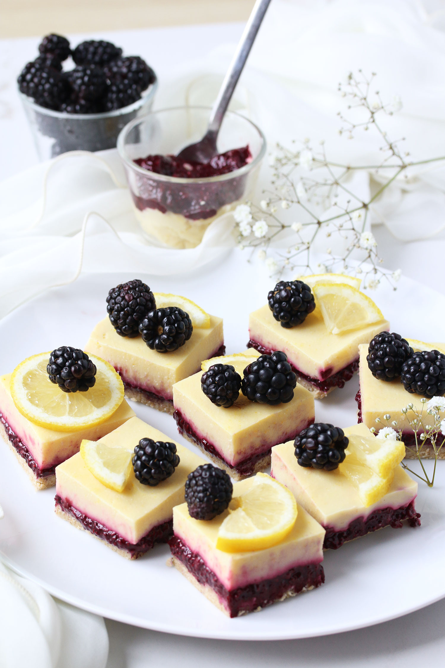 Healthy Blackberry Dessert
 Lemon Blackberry Bars Vegan & Gluten free UK Health