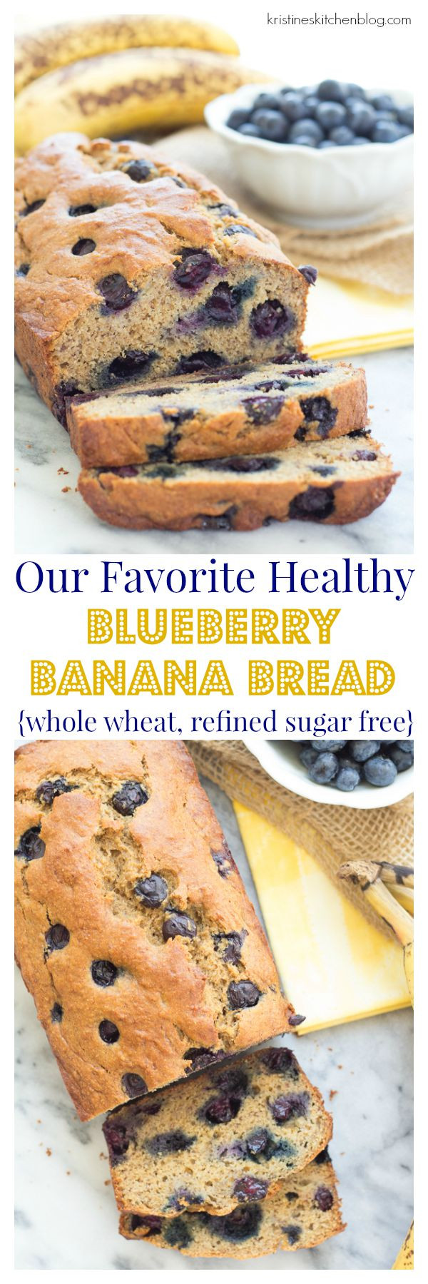 Healthy Blueberry Banana Bread
 Our Favorite Healthy Blueberry Banana Bread Whole Wheat