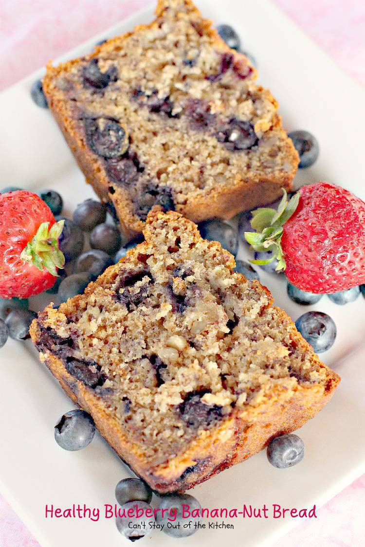 Healthy Blueberry Banana Bread
 Healthy Blueberry Banana Nut Bread Can t Stay Out of the