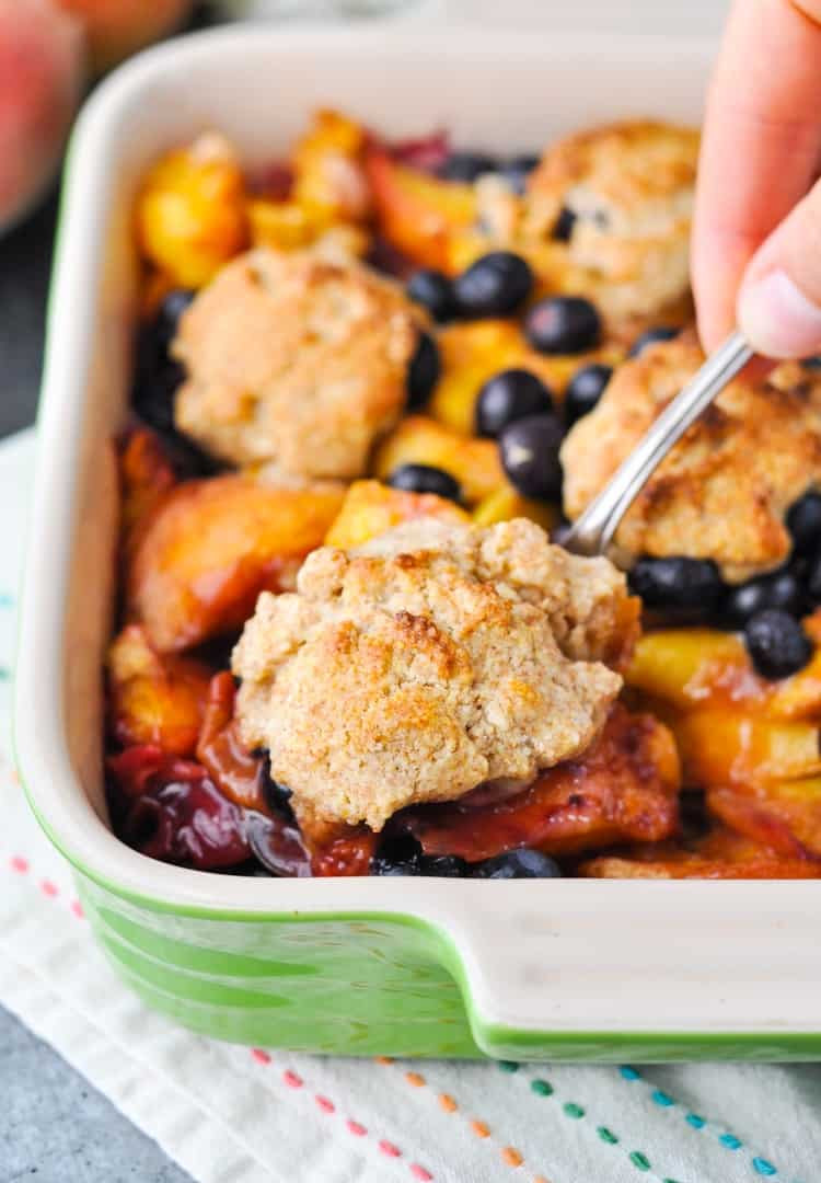 Healthy Blueberry Dessert Recipes
 Healthy Blueberry Peach Cobbler Our Week in Meals 32