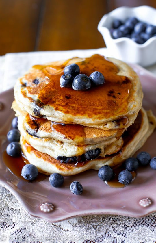 Healthy Blueberry Pancakes
 Whole Wheat Blueberry Pancakes Sallys Baking Addiction