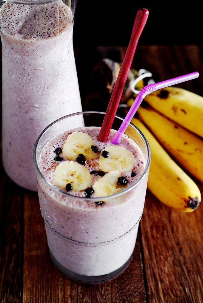 Healthy Blueberry Smoothie Recipes For Weight Loss
 Banana Blueberry Breakfast Smoothie – Healthy Ve arian