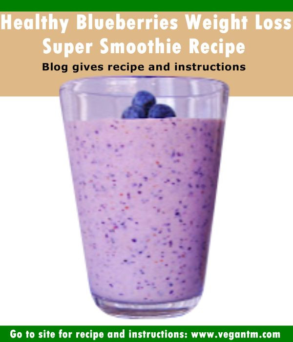 Healthy Blueberry Smoothie Recipes For Weight Loss
 Blueberries Weight Loss Smoothie Recipe