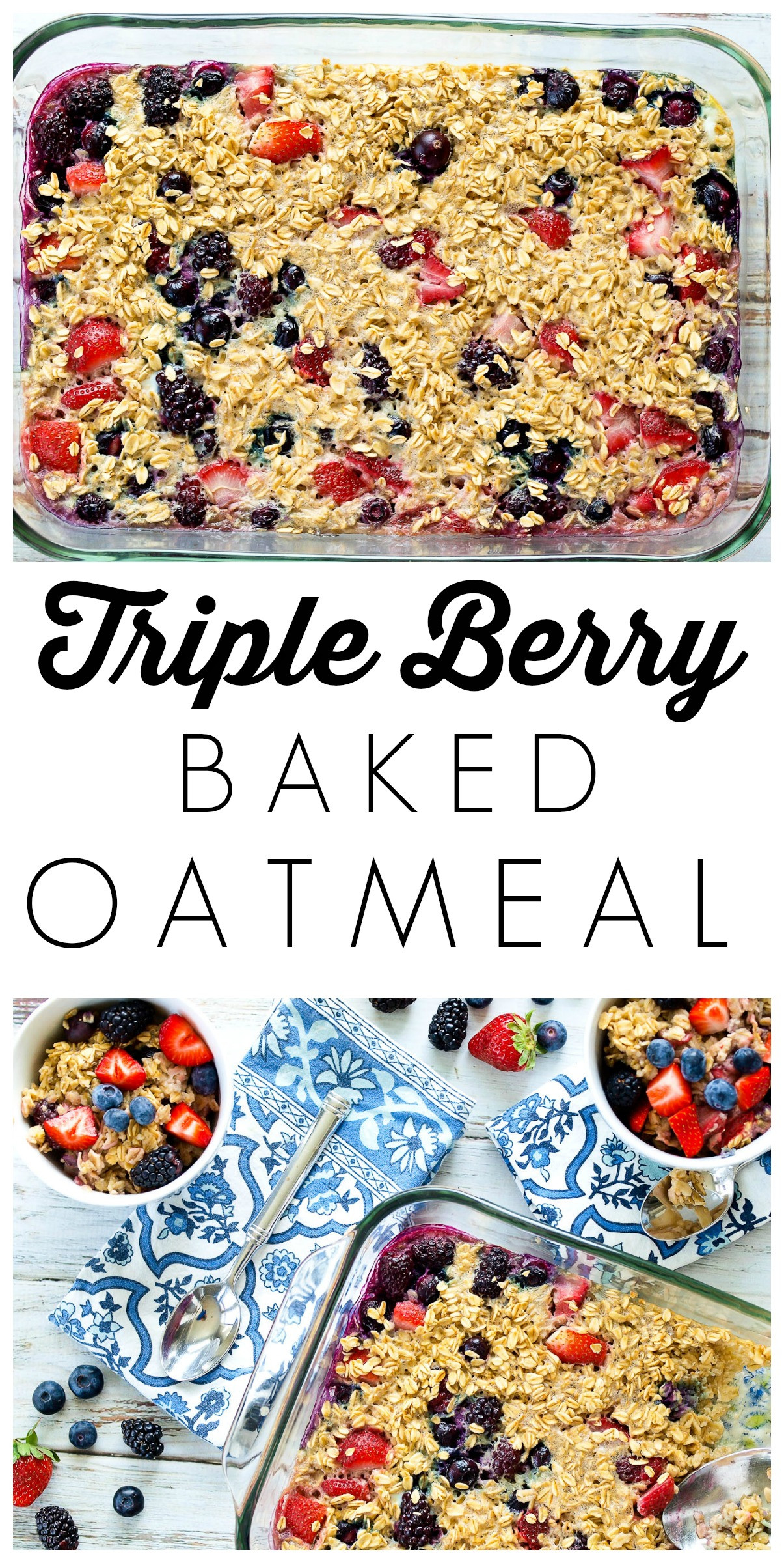 Healthy Breakfast Baking Recipes
 Triple Berry Baked Oatmeal Happy Healthy Mama