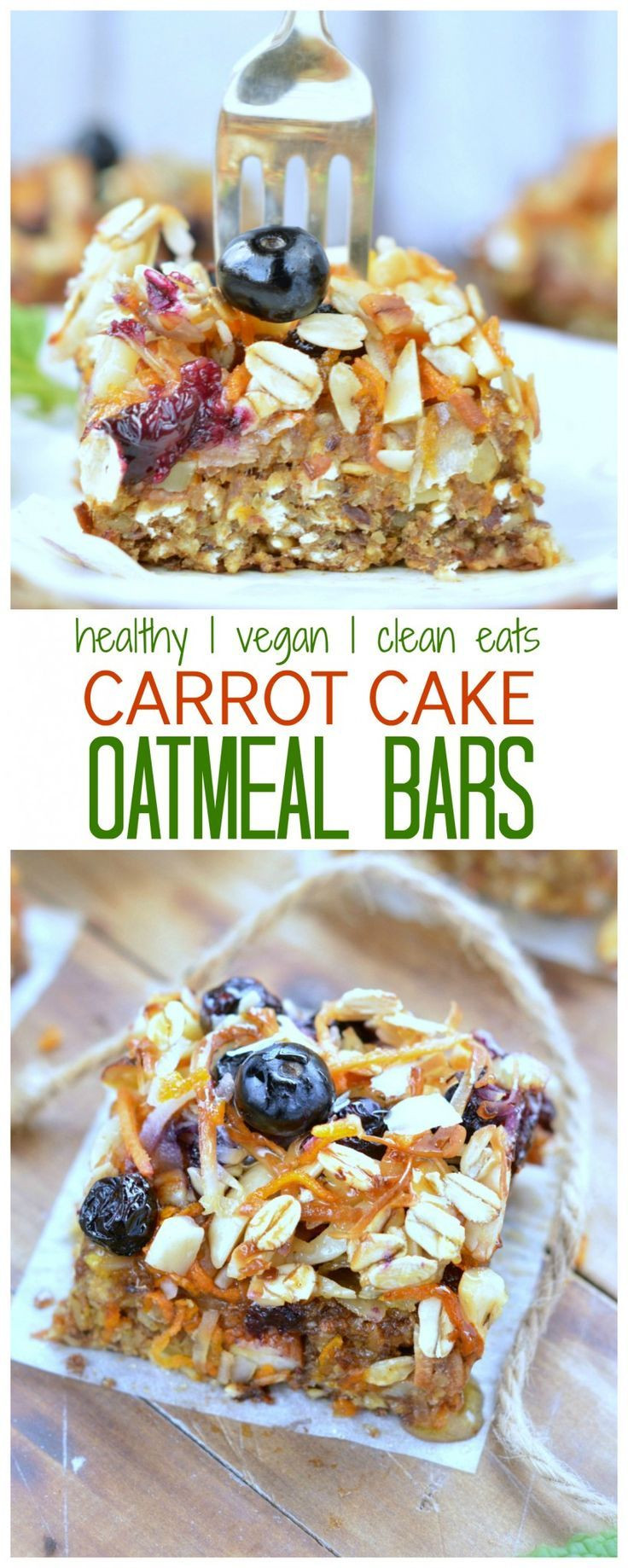 Healthy Breakfast Baking Recipes
 Carrot Cake Baked Oatmeal Bars