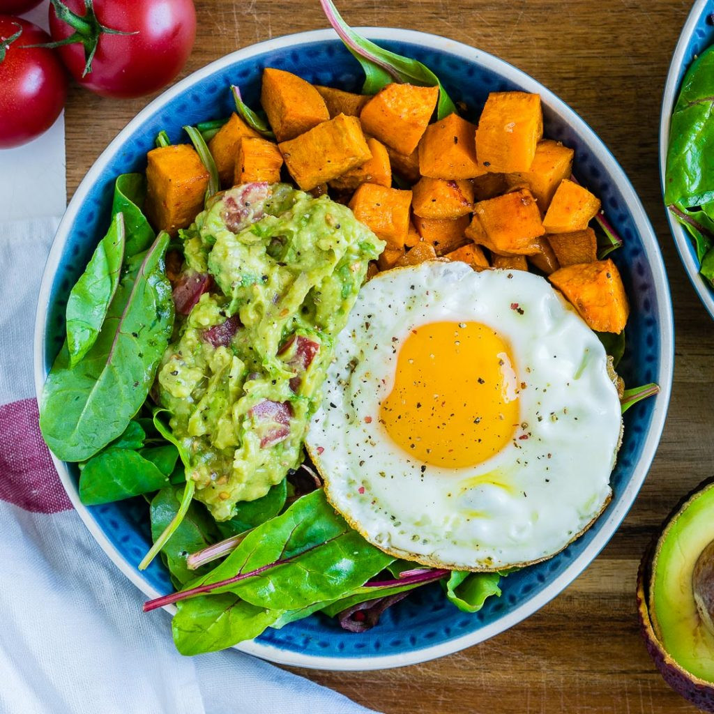 Healthy Breakfast Bowls With Eggs
 Clean Eating Guacamole Egg Sweet Potato Breakfast Bowls