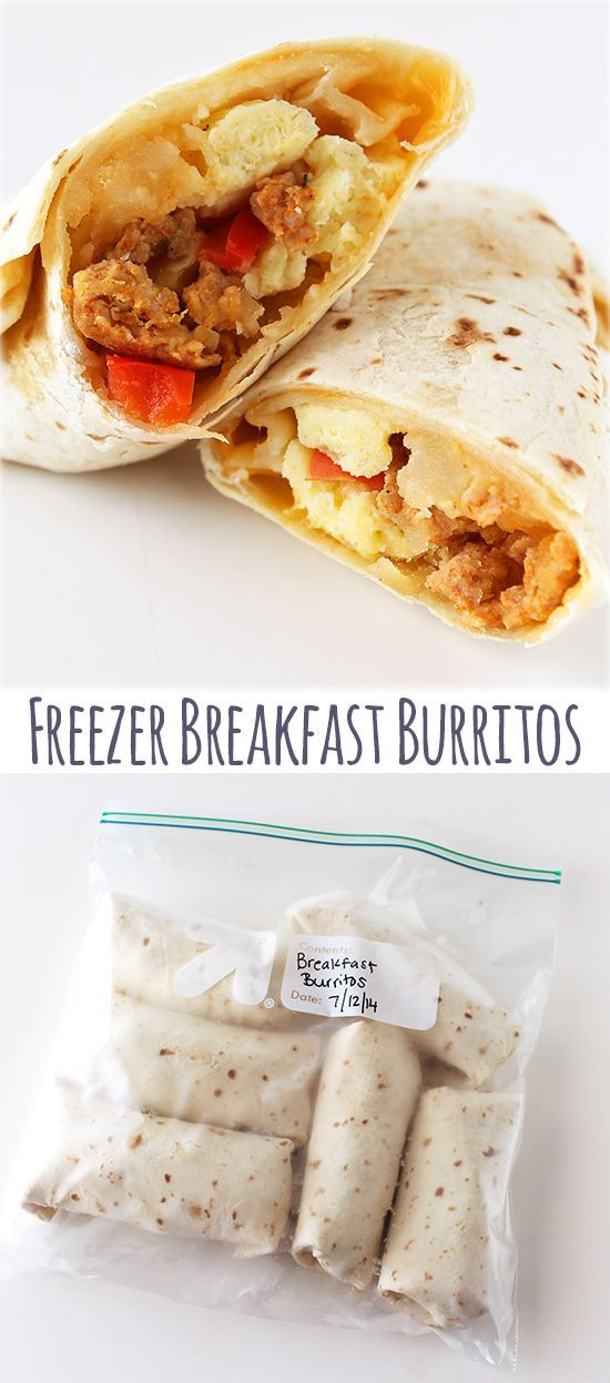 Healthy Breakfast Burrito Freezer
 Freezer Breakfast Burritos