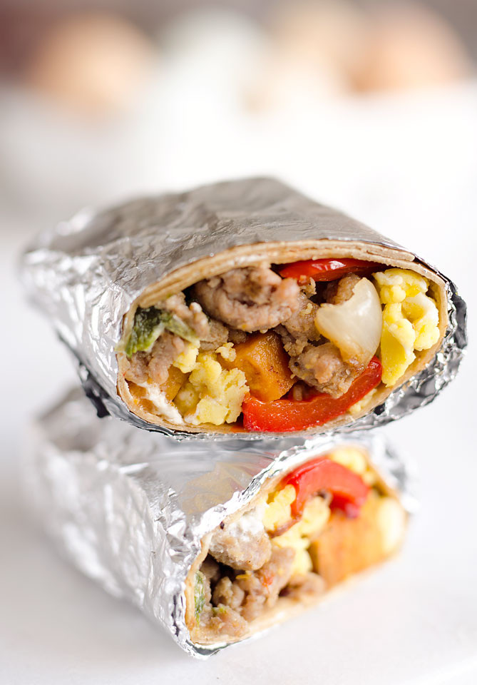 Healthy Breakfast Burrito Freezer
 Light & Spicy Turkey Sausage Breakfast Burritos Healthy