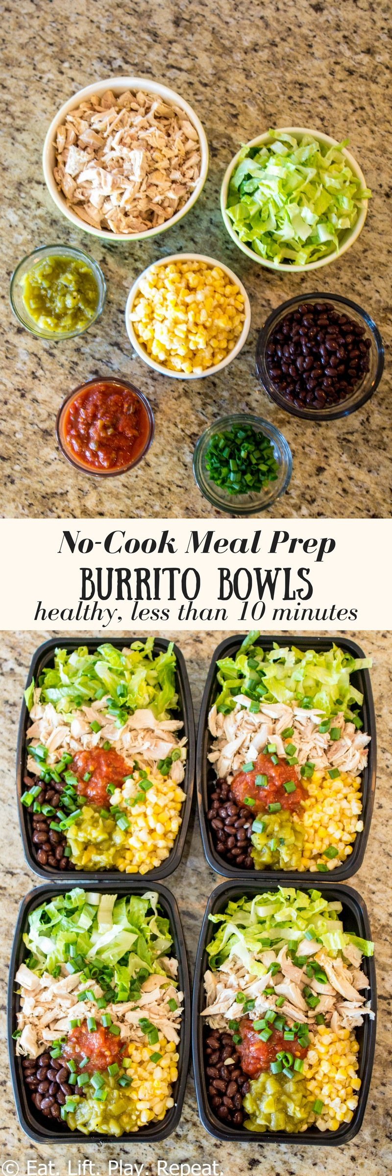Healthy Breakfast Burrito Meal Prep
 No Cook Meal Prep Burrito Bowls Infographic Eat Lift