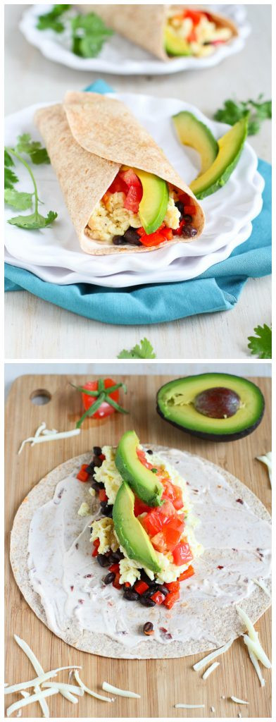 Healthy Breakfast Burrito Recipe
 Healthy Breakfast Burrito with Avocado & Chipotle Yogurt