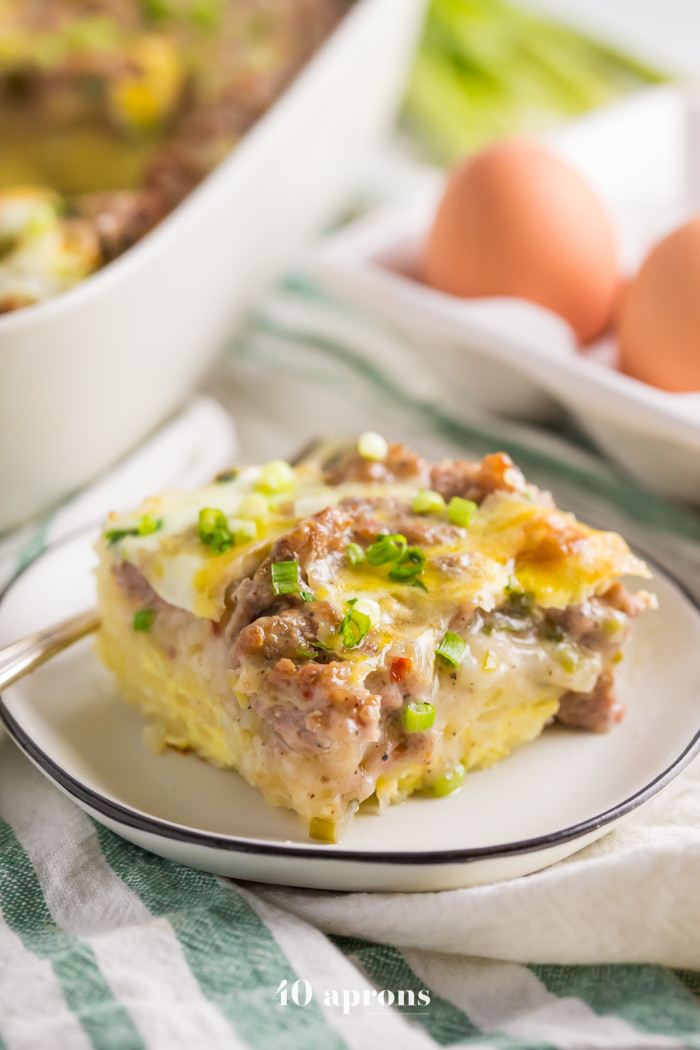 Healthy Breakfast Casserole Recipes
 Whole30 Hashbrown and Sausage Breakfast Casserole