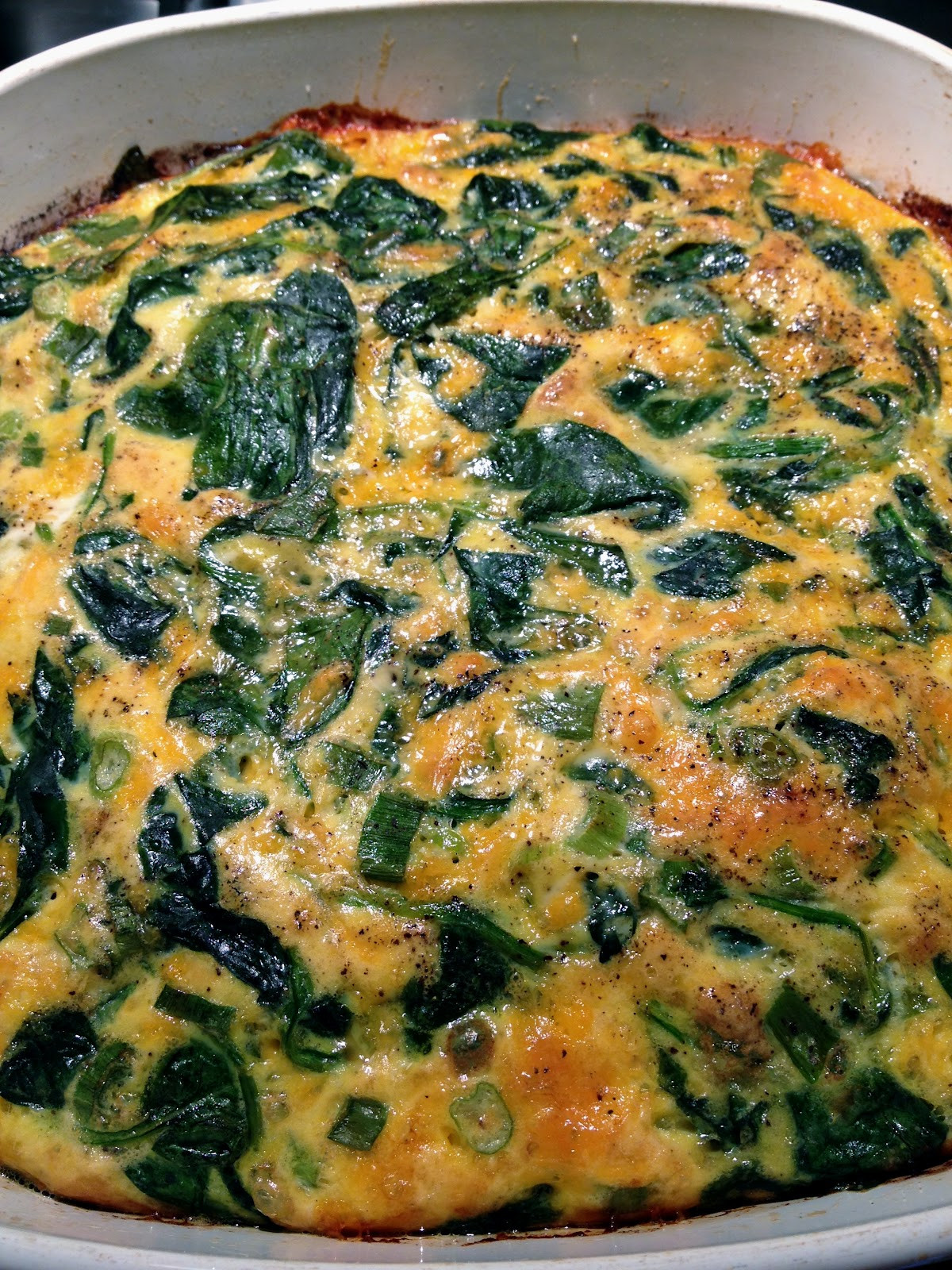 Healthy Breakfast Casserole With Spinach
 half tomato half potato Healthy Spinach & Cheddar Egg