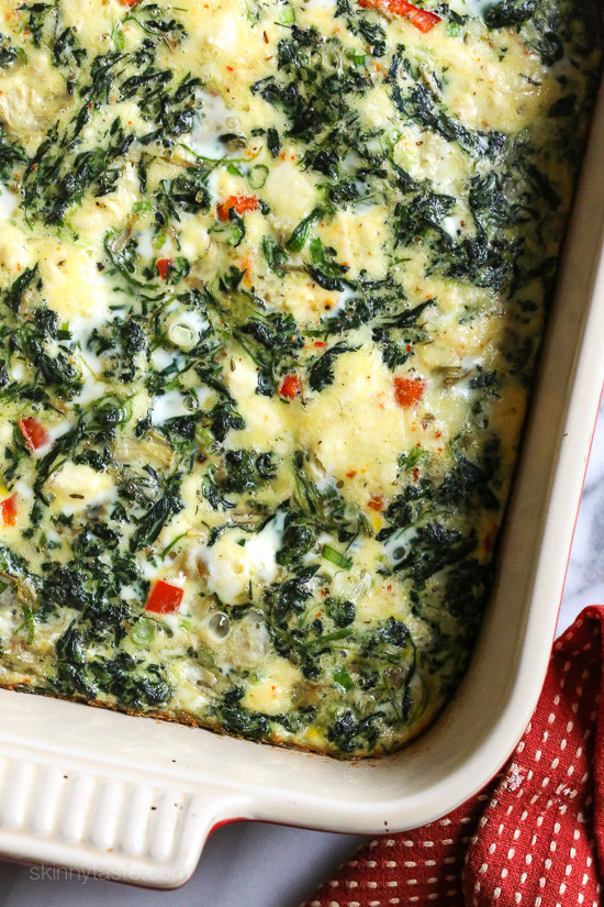 Healthy Breakfast Casserole With Spinach
 Spinach Feta and Artichoke Breakfast Bake