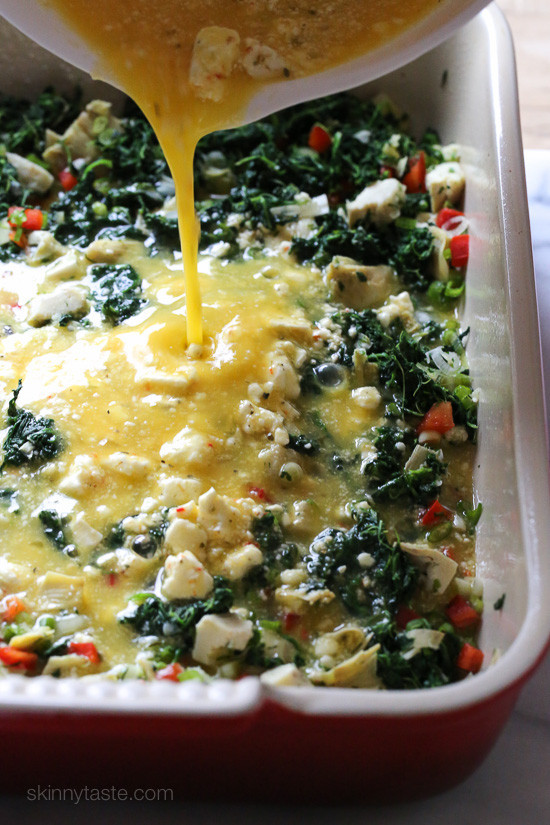 Healthy Breakfast Casserole With Spinach
 Spinach Feta and Artichoke Breakfast Bake