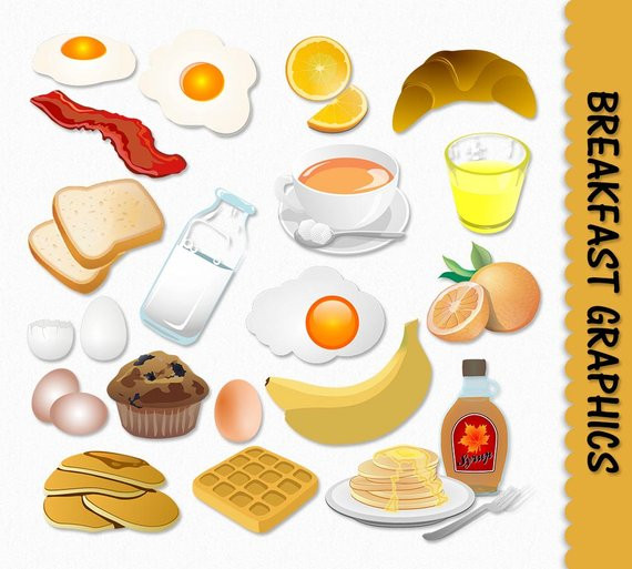 Healthy Breakfast Clipart
 Breakfast Food Clip Art Graphics Clipart Scrapbook Muffin Egg