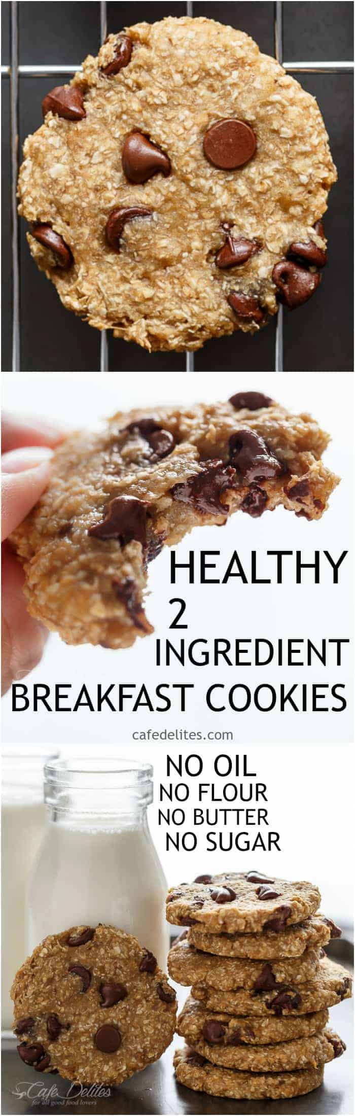 Healthy Breakfast Cookies
 Healthy 2 Ingre nt Breakfast Cookies Cafe Delites