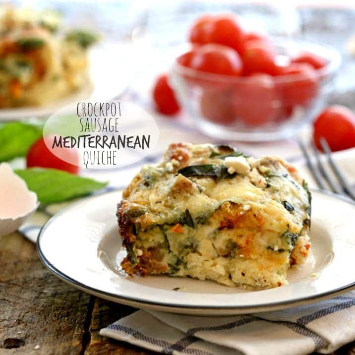 Healthy Breakfast Crockpot Recipes
 Crockpot Healthy Sausage Mediterranean Quiche The Cookie