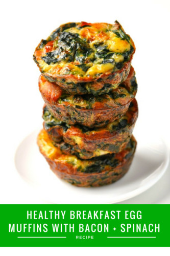 Healthy Breakfast Egg Muffins With Spinach
 Healthy Breakfast Egg Muffins with Bacon and Spinach