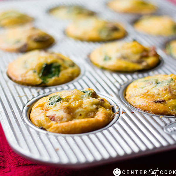 Healthy Breakfast Egg Muffins With Spinach
 Mushroom Spinach & Bacon Egg Muffins Recipe