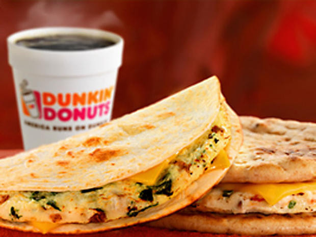 Healthy Breakfast From Dunkin Donuts
 9 Egg white turkey sausage wake up wrap Dunkin Donuts