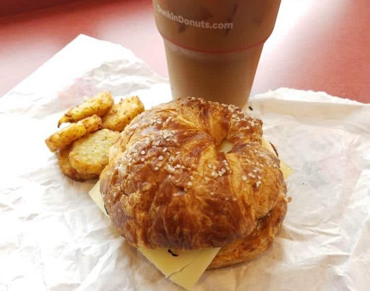 Healthy Breakfast From Dunkin Donuts
 Dunkin Donuts Pretzel Croissant Breakfast Sandwich All