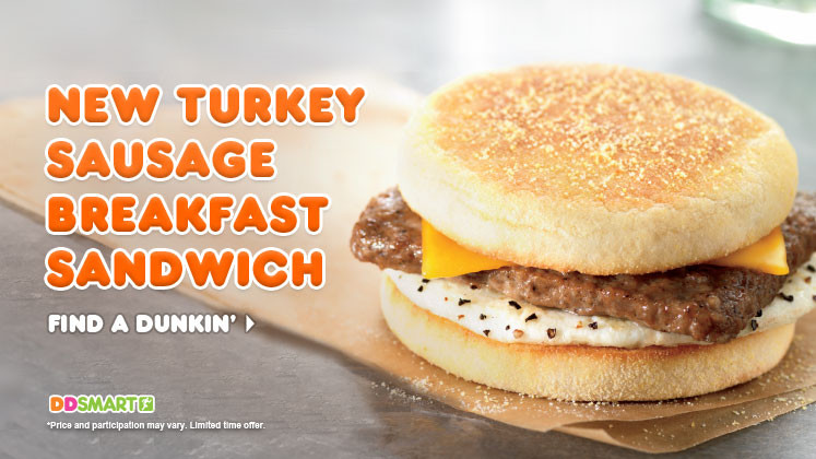 Healthy Breakfast From Dunkin Donuts
 News Dunkin Donuts New Turkey Sausage Breakfast