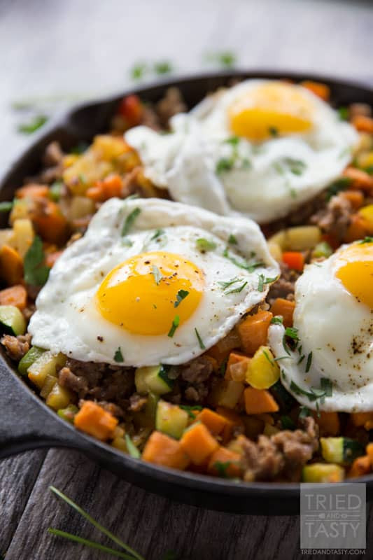 Healthy Breakfast Hash
 Sweet Potato & Sausage Breakfast Hash Tried and Tasty