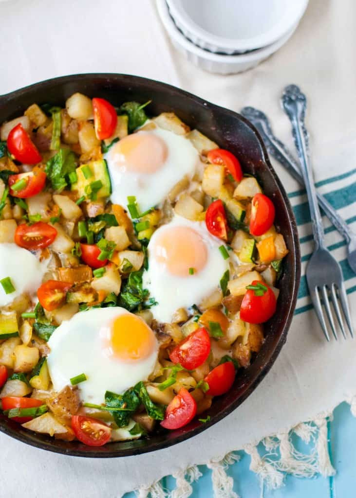 Healthy Breakfast Hash
 Red Potato Bell Pepper and Spinach Breakfast Hash