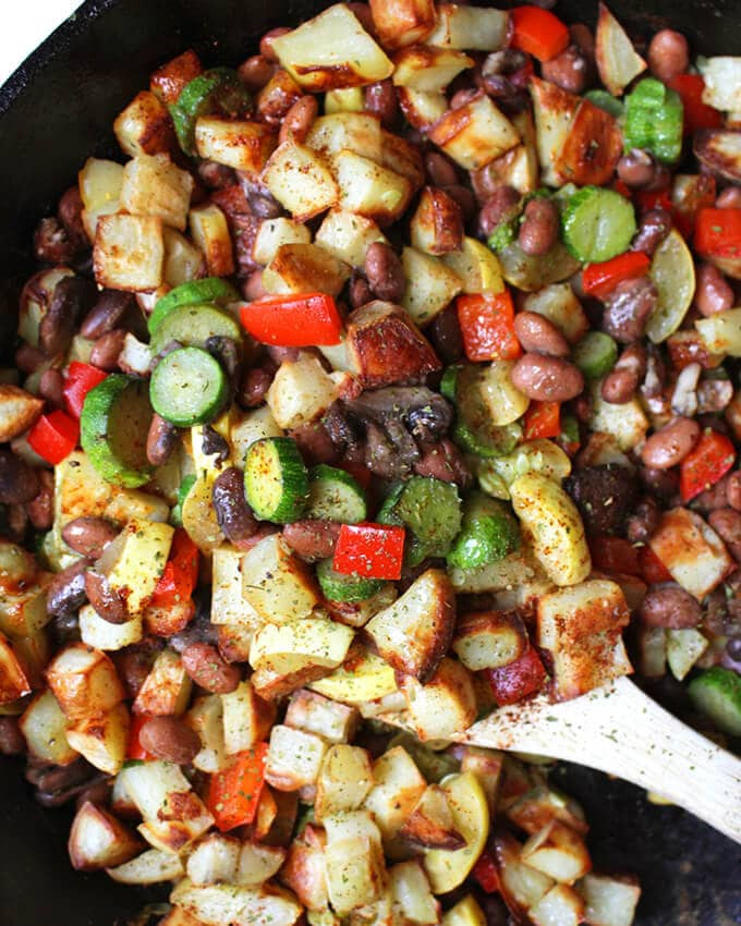 Healthy Breakfast Hash
 Bean Potato & Veggie Vegan Breakfast Hash