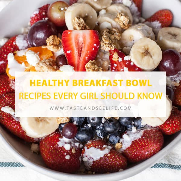 Healthy Breakfast Houston
 Healthy Breakfast Bowls with Fresh Fruit Granola and Crema