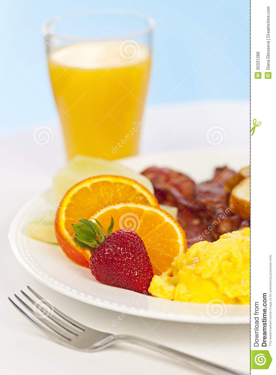 Healthy Breakfast Juices
 Breakfast Plate With Fork Royalty Free Stock s