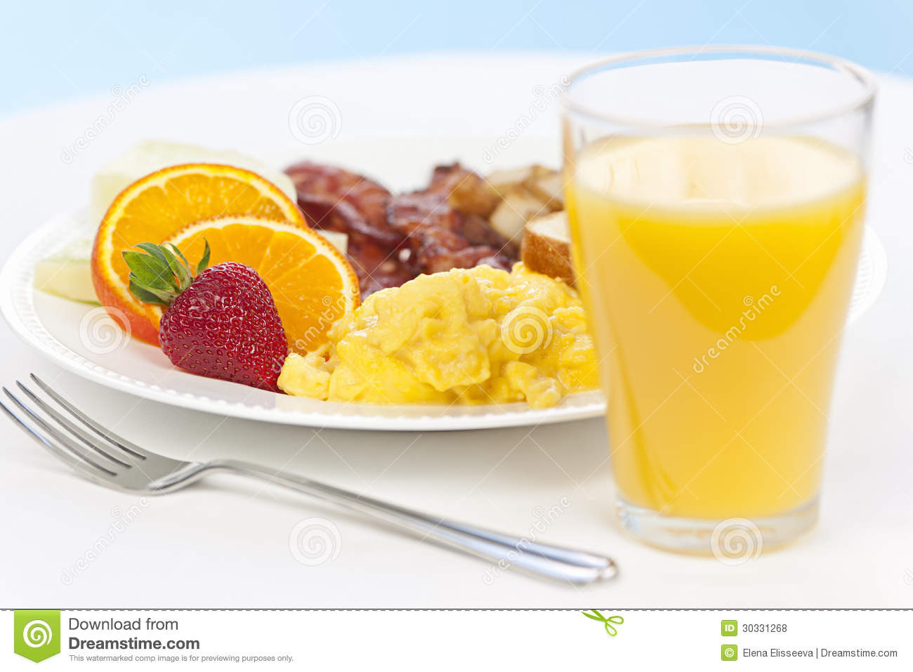 Healthy Breakfast Juices
 Breakfast plate with fork stock photo Image of fresh