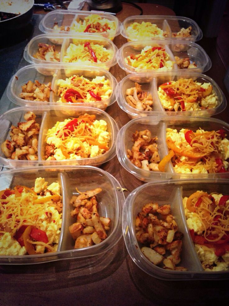 Healthy Breakfast Meal Ideas
 Breakfast meal prep Egg beaters ground turkey peppers