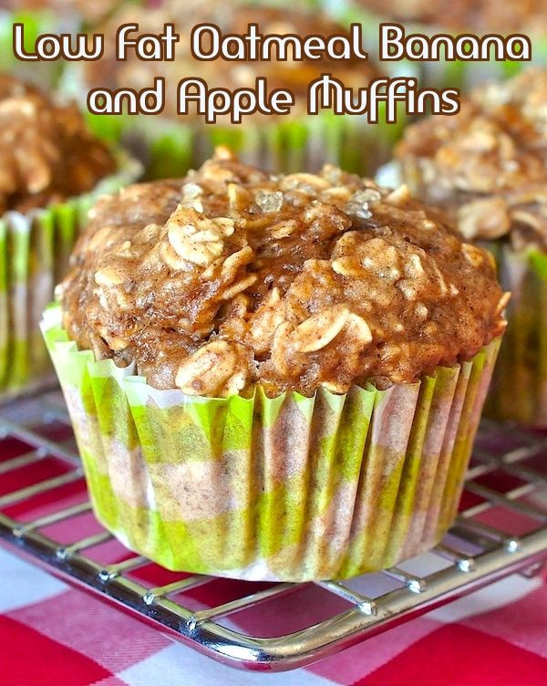 Healthy Breakfast Muffins Low Calorie
 Low Fat Oatmeal Banana Apple Breakfast Muffins