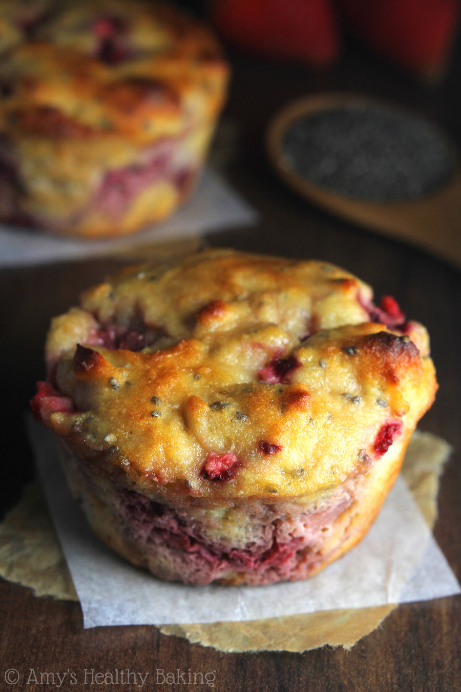 Healthy Breakfast Muffins Protein
 Strawberry Lemon Chia Seed Protein Muffins