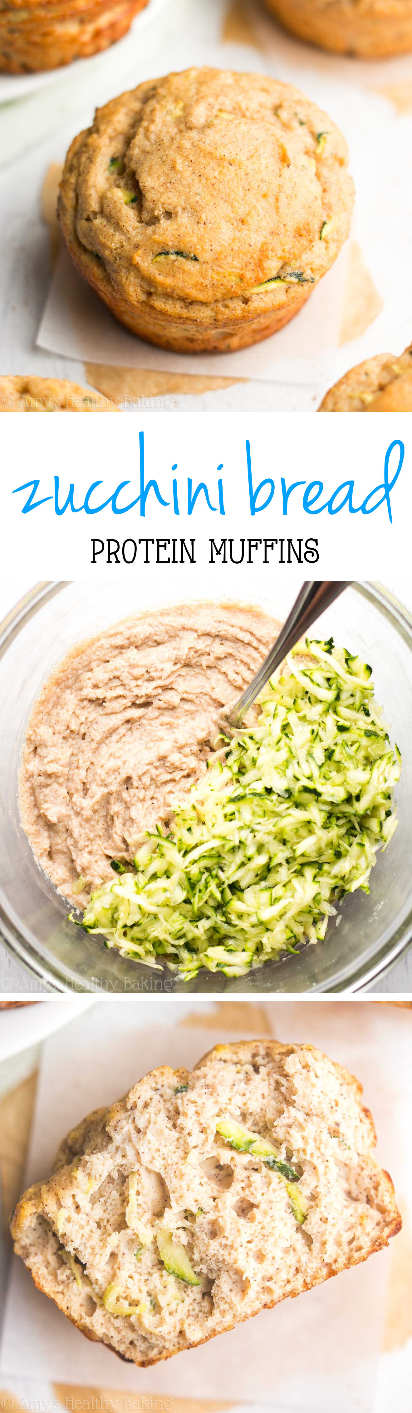 Healthy Breakfast Muffins Protein
 Zucchini Bread Protein Muffins