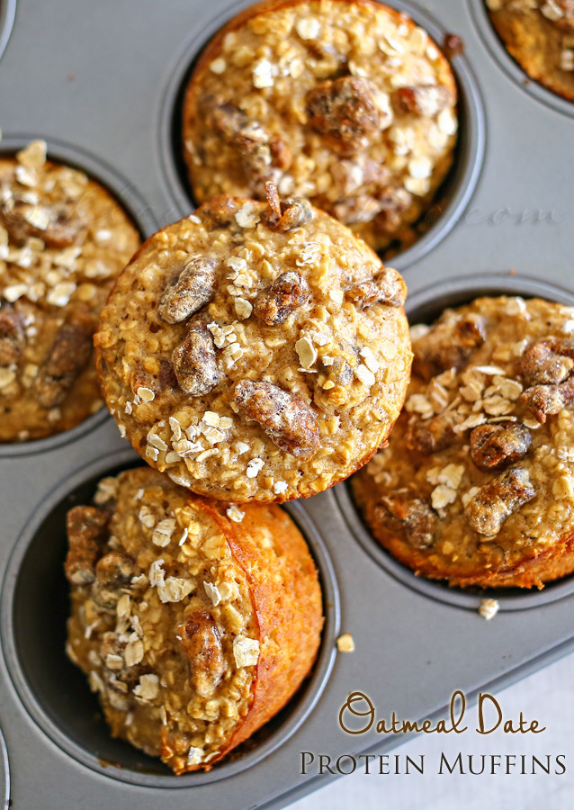 Healthy Breakfast Muffins Protein
 Oatmeal Date Protein Muffins Healthy Breakfast Ideas