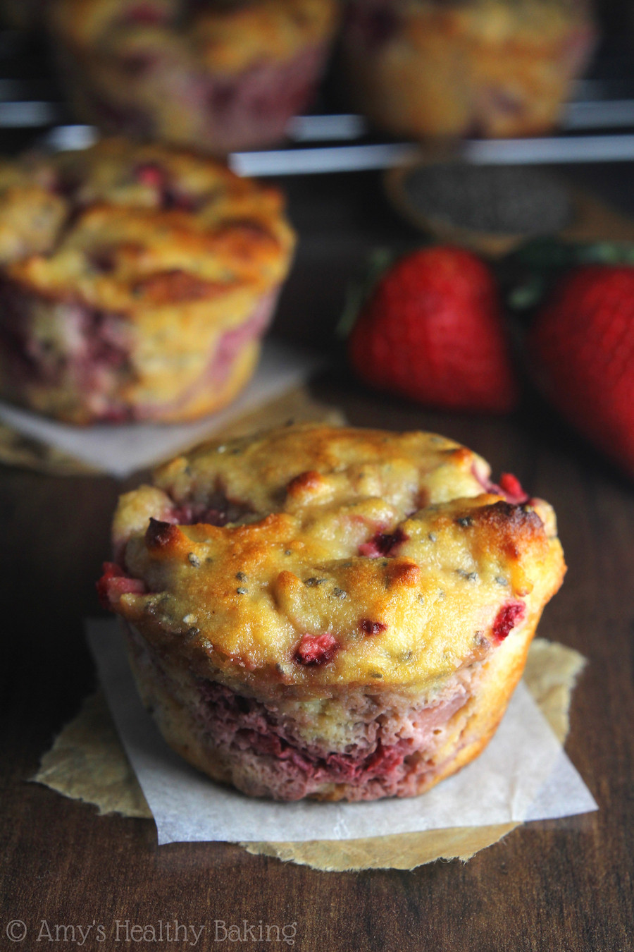 Healthy Breakfast Muffins Protein
 Strawberry Lemon Chia Seed Protein Muffins