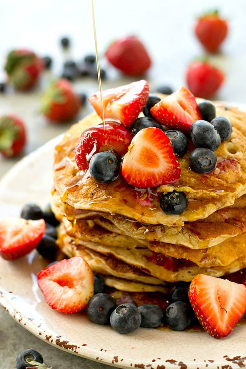 Healthy Breakfast Pancakes
 Healthy Mixed Berry Multi Grain Pancakes