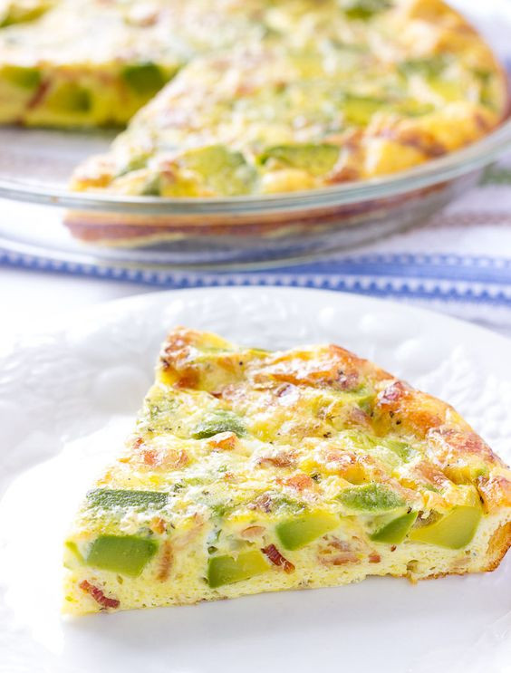 Healthy Breakfast Quiche
 Avocado Bacon Crustless Quiche Recipe