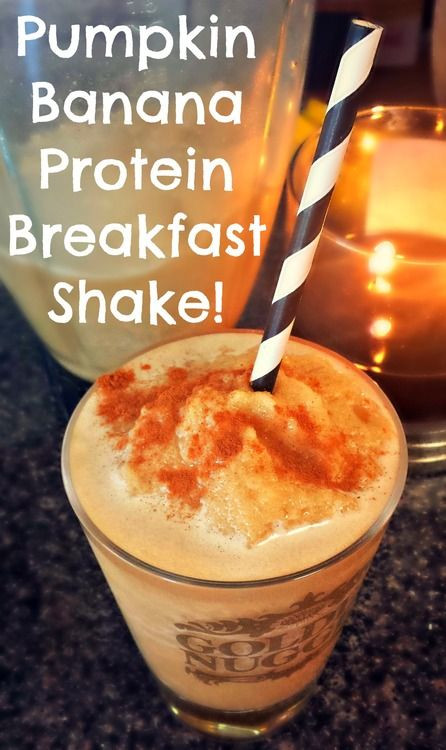 Healthy Breakfast Shake
 Thanksgiving Morning Pumpkin Banana Protein Breakfast