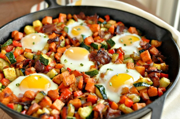 Healthy Breakfast Skillet
 Sweet Potato Breakfast Skillet with Bacon